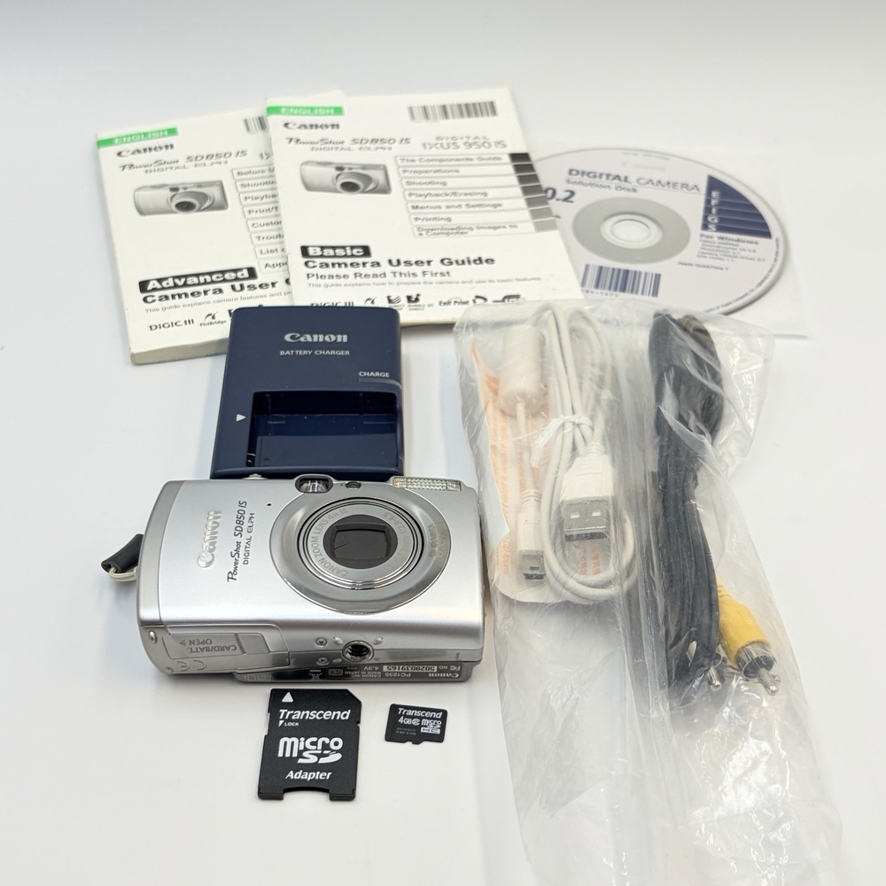 Canon PowerShot SD850 IS Digital Elph Camera Silver 8MP 4x Optical Zoom Works - Picture 8 of 11